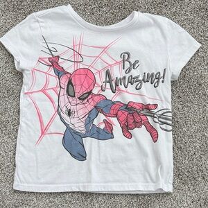 Marvel Spider-Man White and Pink Kids T-Shirt